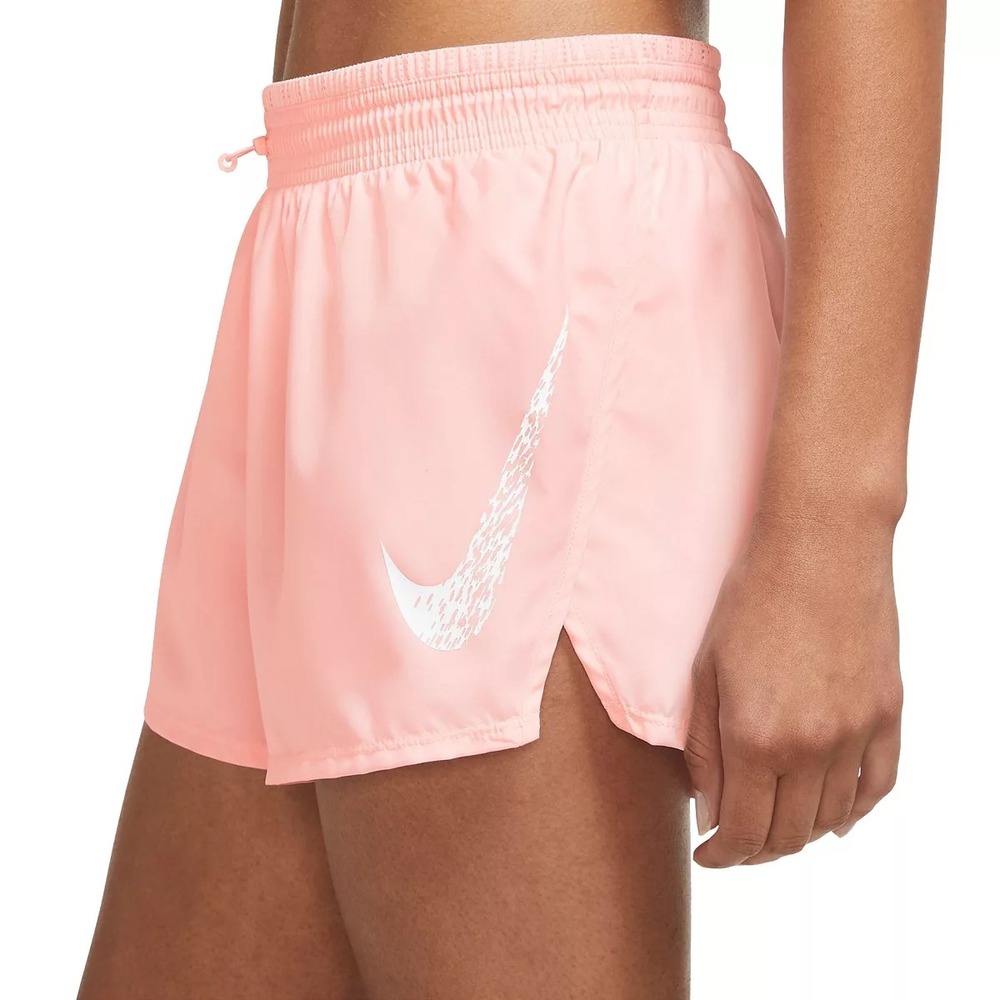 Women's Nike Dri-fit Swoosh Mid-Rise Brief-Lined Running Shorts L Atmosphere - Picture 2 of 5
